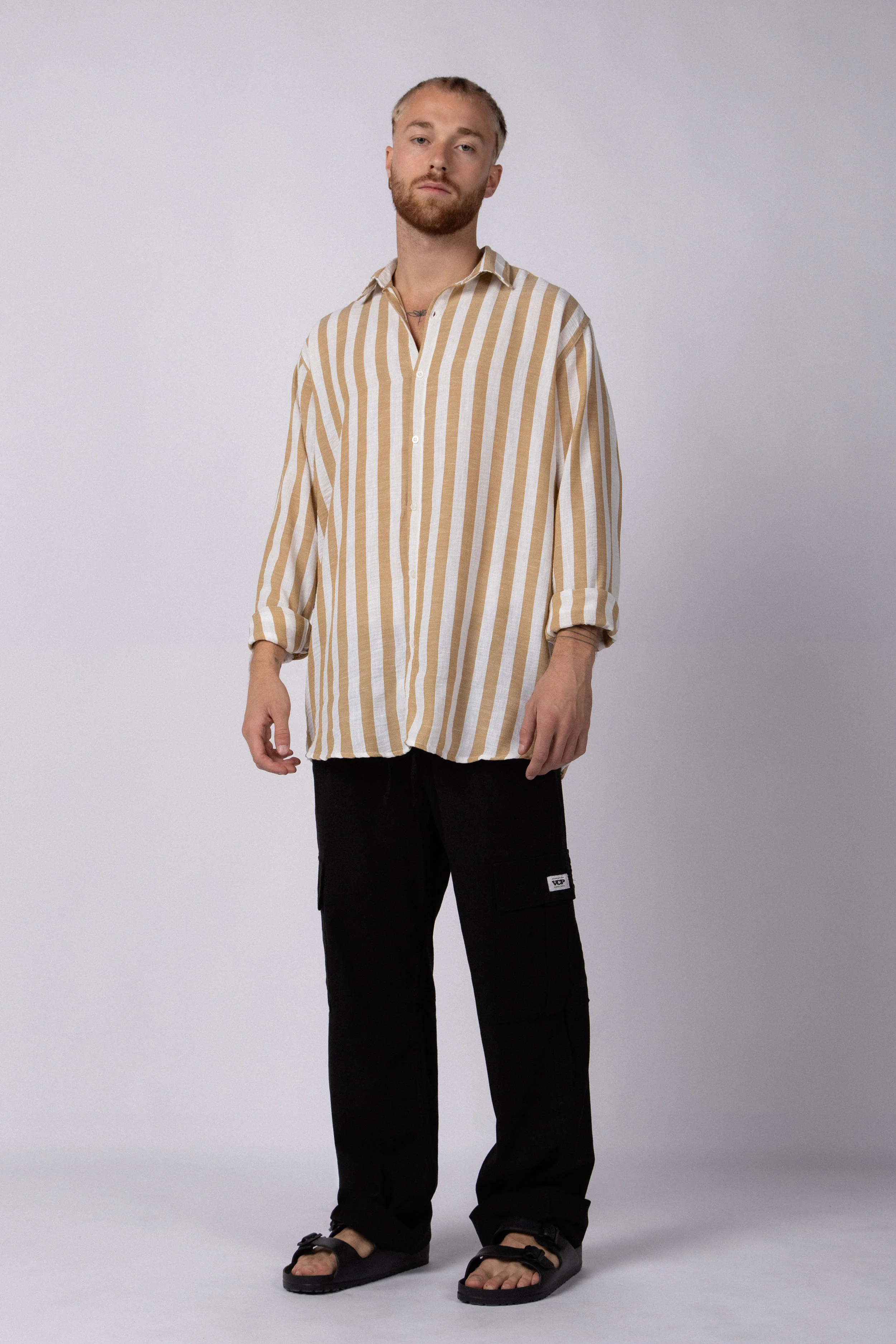 Camisa Manga Larga Lino Dram Beige - Image 3