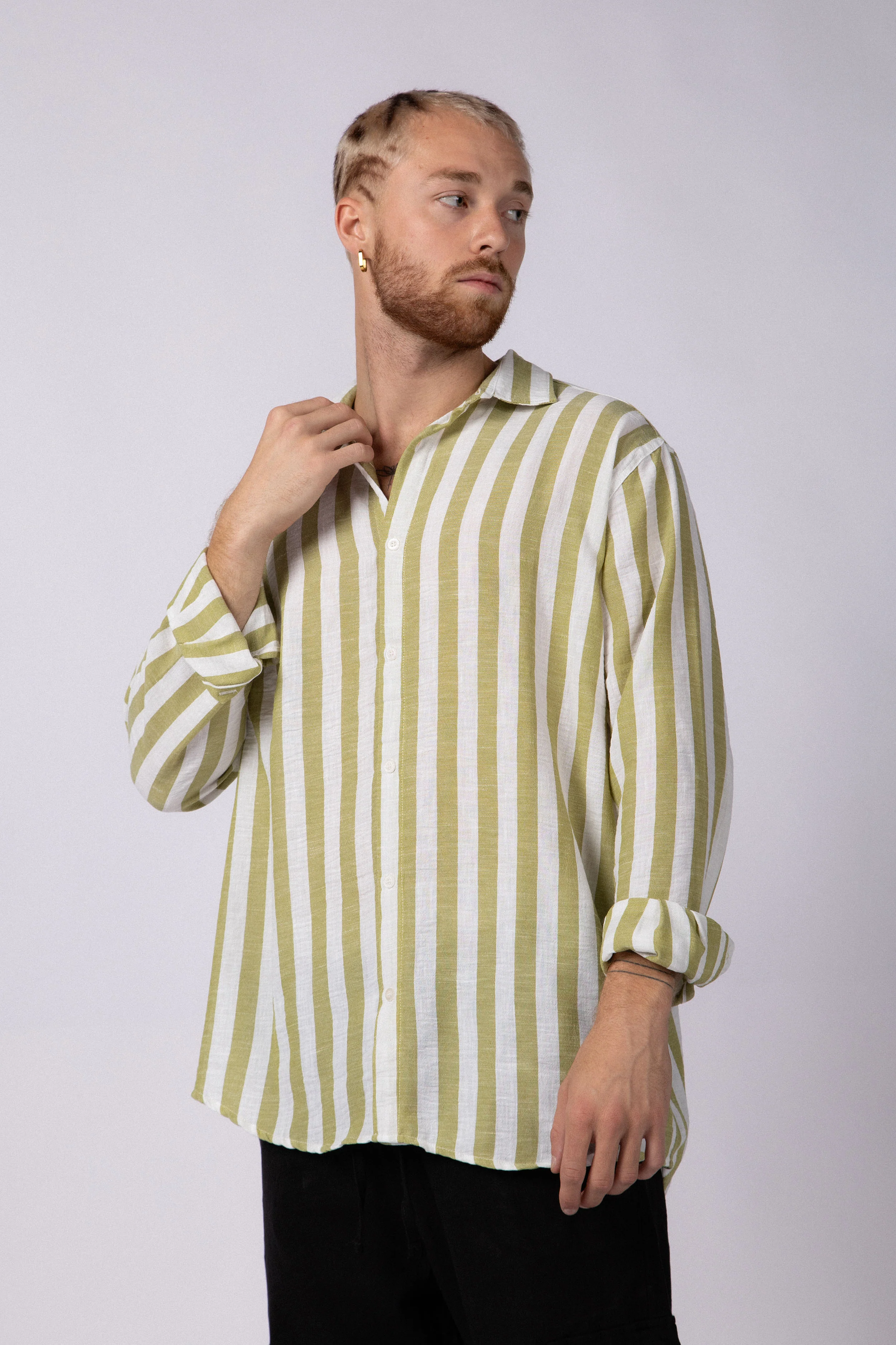 Camisa Manga Larga Lino Dram Militar - Image 6