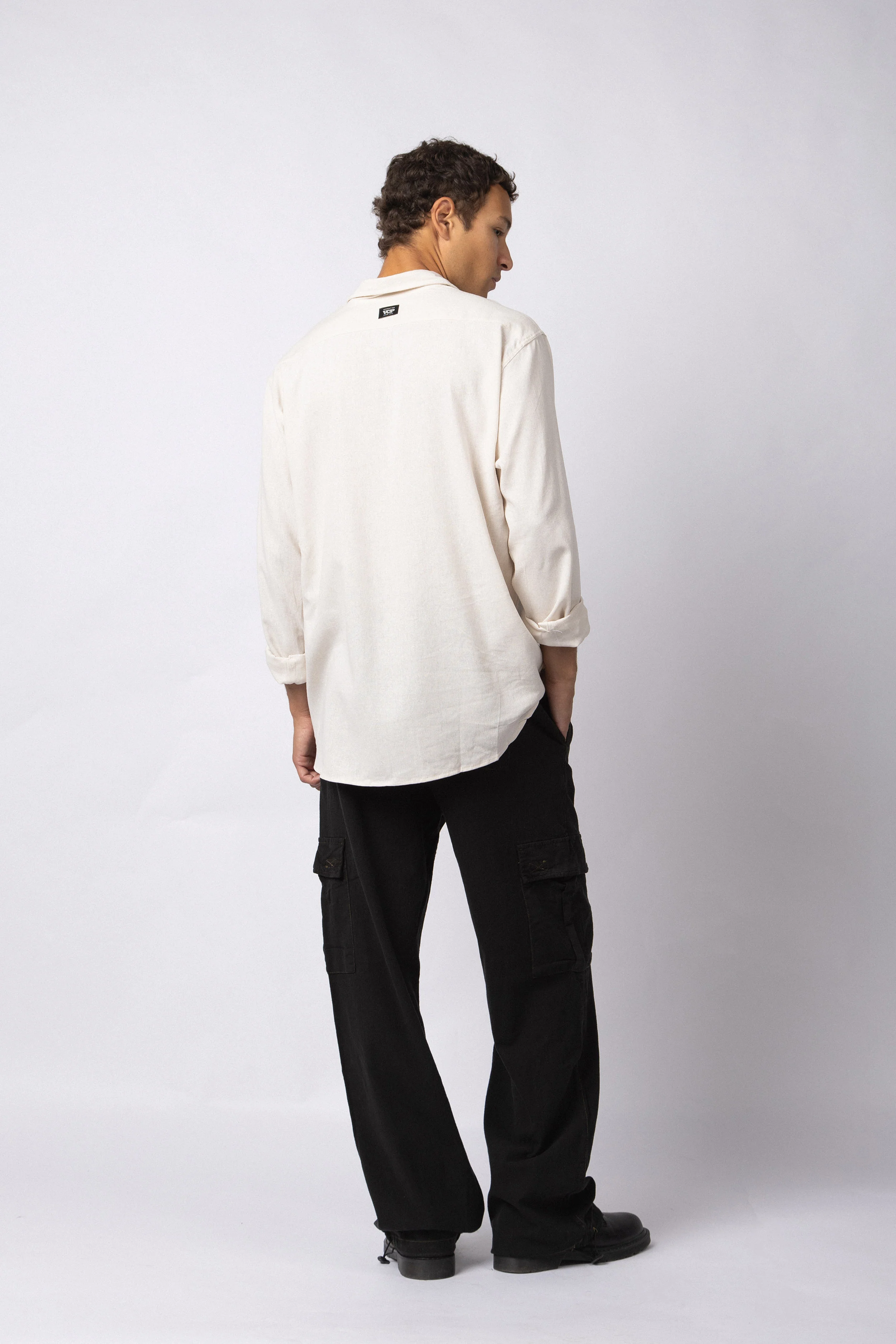 Camisa Manga Larga Lino Raze Crudo - Image 5