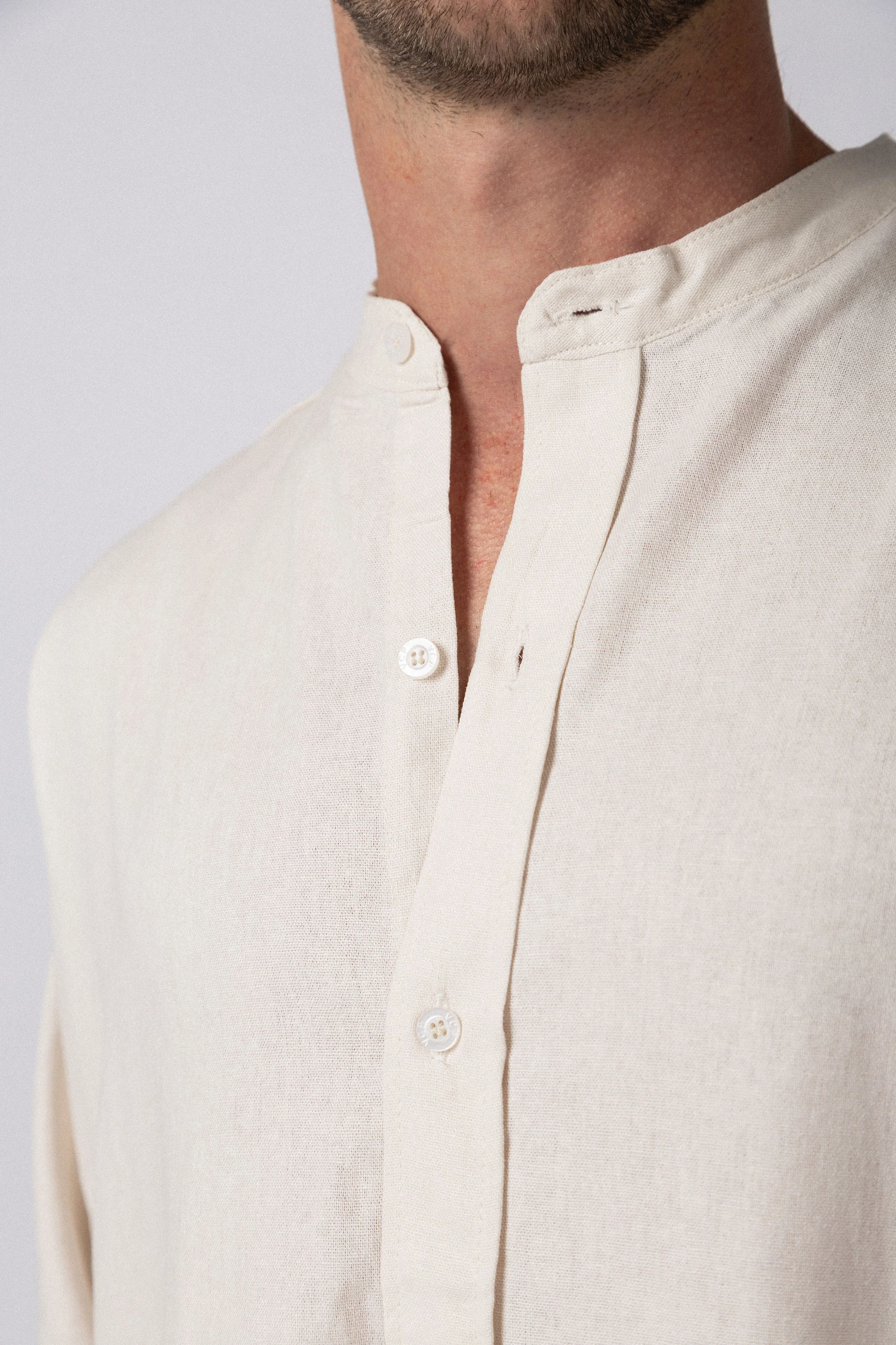 Camisa Manga Larga Mao Lino Deko Crudo - Image 3