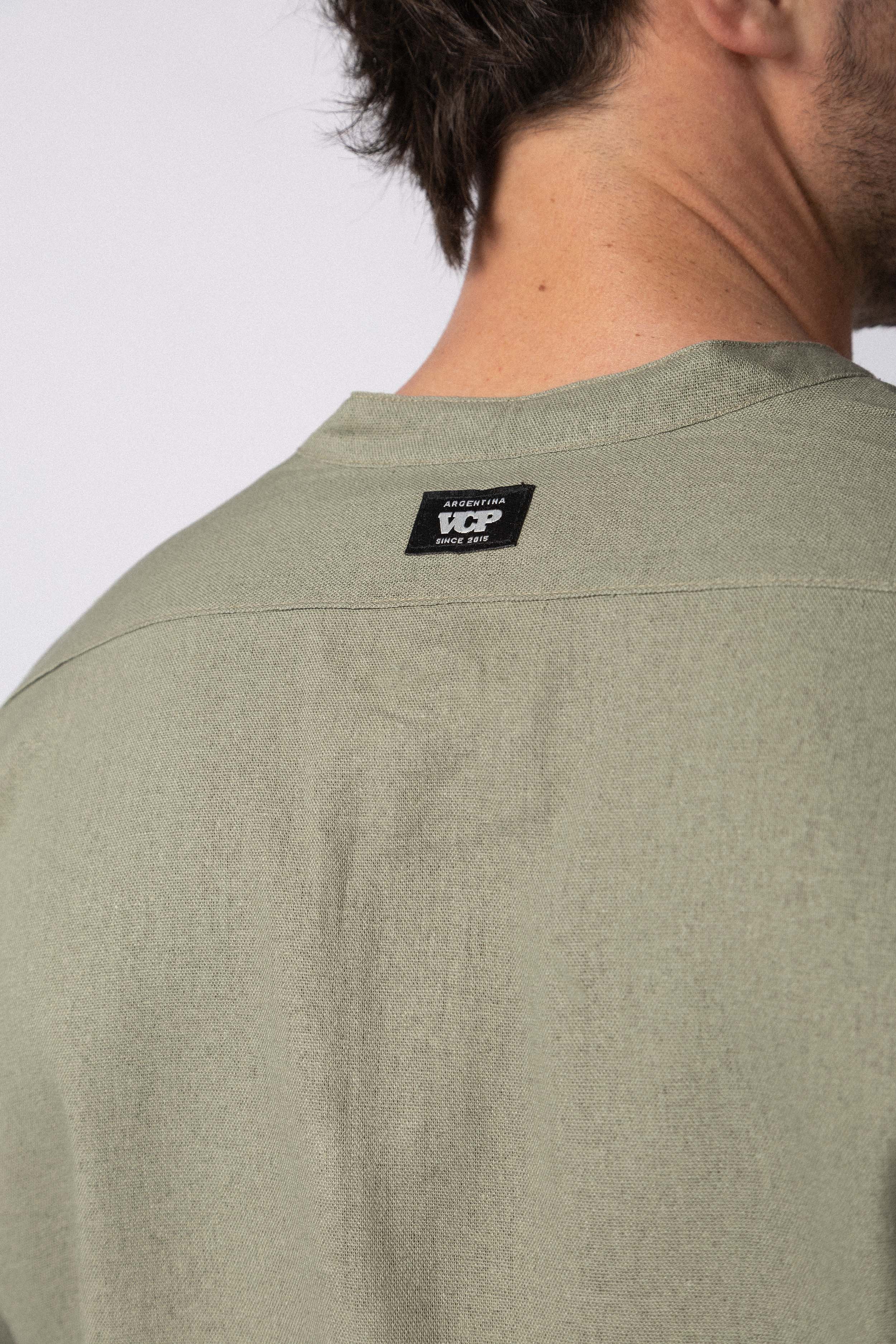 Camisa Manga Larga Mao Lino Deko Militar - Image 3