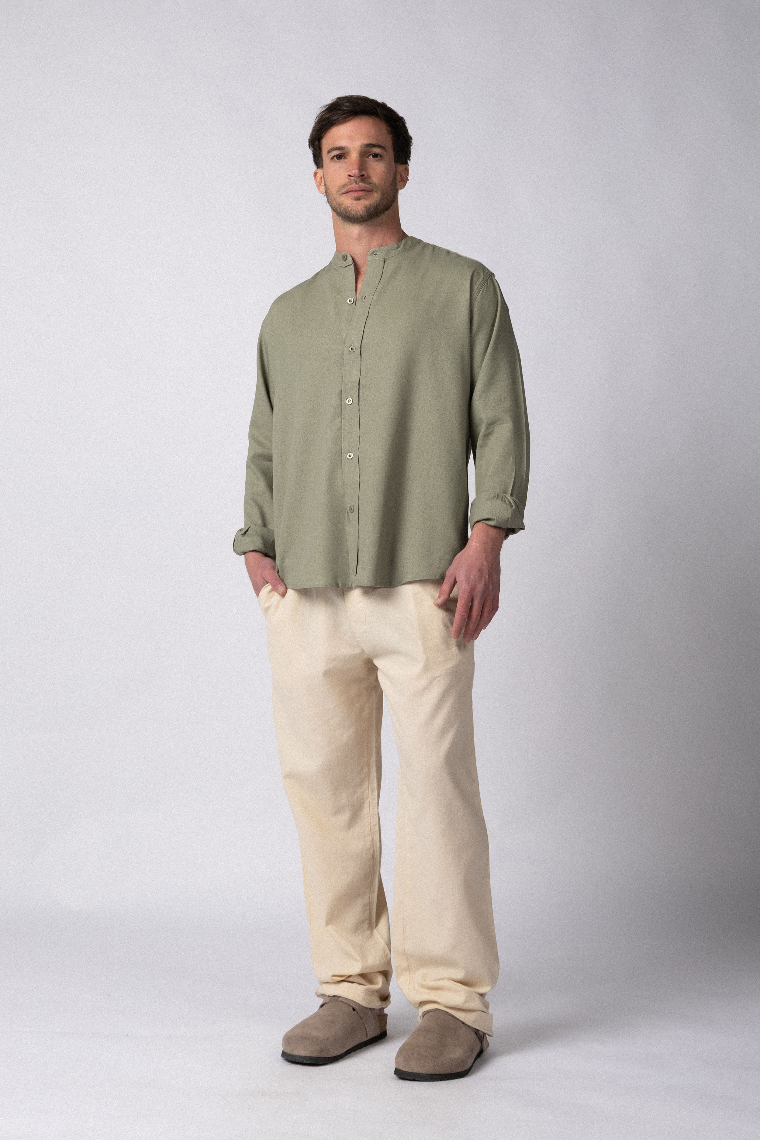 Camisa Manga Larga Mao Lino Deko Militar - Image 5