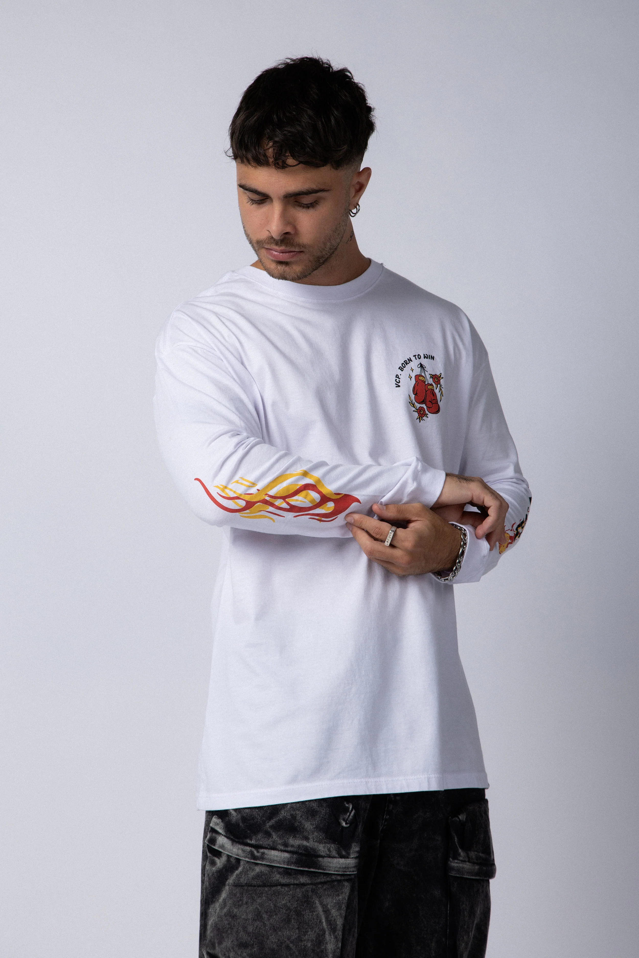 Remera Manga Larga Fear Blanca - Image 4